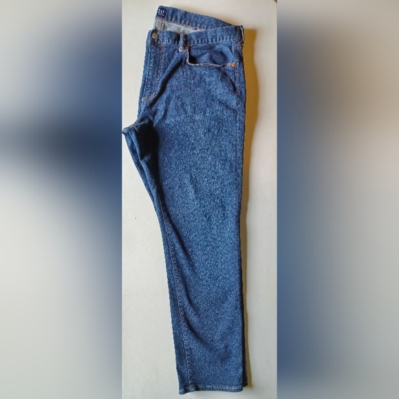 A Gap Denim Slim Men's Worn Dark Jeans - Picture 10 of 11